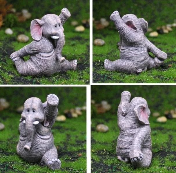 Estatuetas Família Elefante Yoga